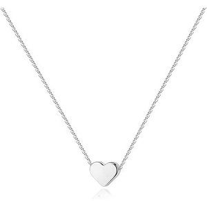 Women 14K Gold Plated Cubic Zirconia Heart Cute Dainty Love Pendant Necklaces